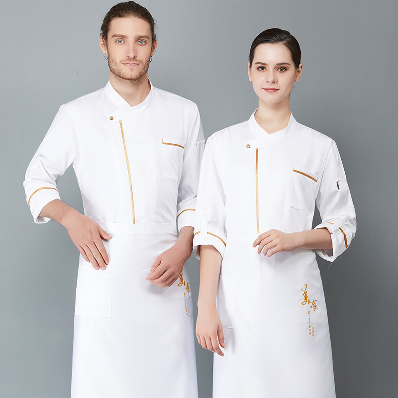 Fashion Black Chef Uniform Work Clothes With Logo Customized Service Modern Restaurant Japanese Style Chef Uniforms