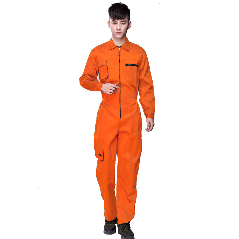 Factory Grey Work Wear Coveralls For Unisex Long Sleeve Zippered Pockets Jumpsuit Car 4S Store Custom Jumpsuit