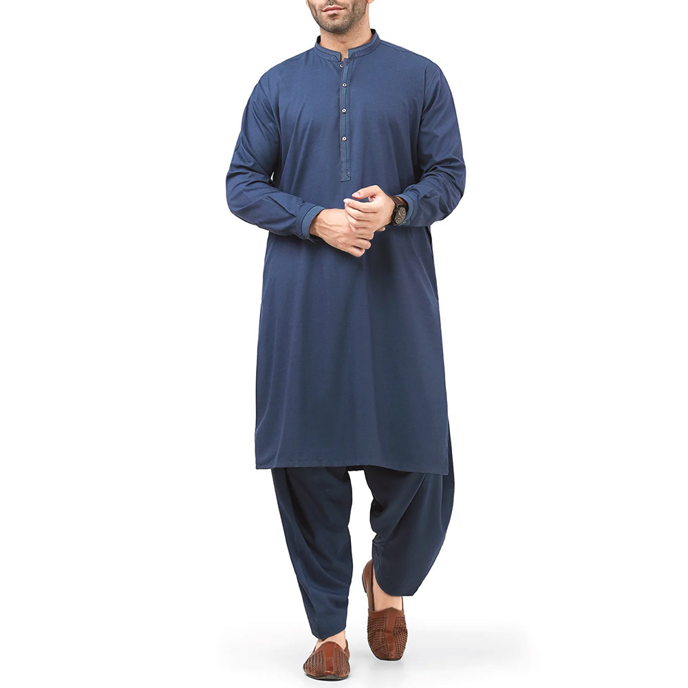 Cotton Kurta Shalwar Kameez Ethnic Summer Winter Muslim Clothing Men Stylish Shalwar Kameez