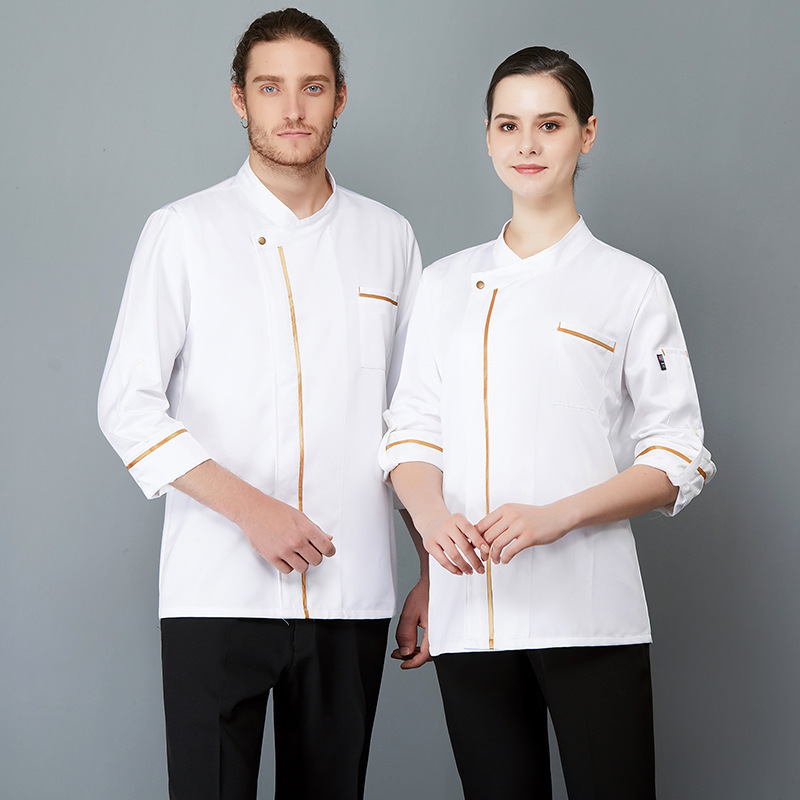 Fashion Black Chef Uniform Work Clothes With Logo Customized Service Modern Restaurant Japanese Style Chef Uniforms