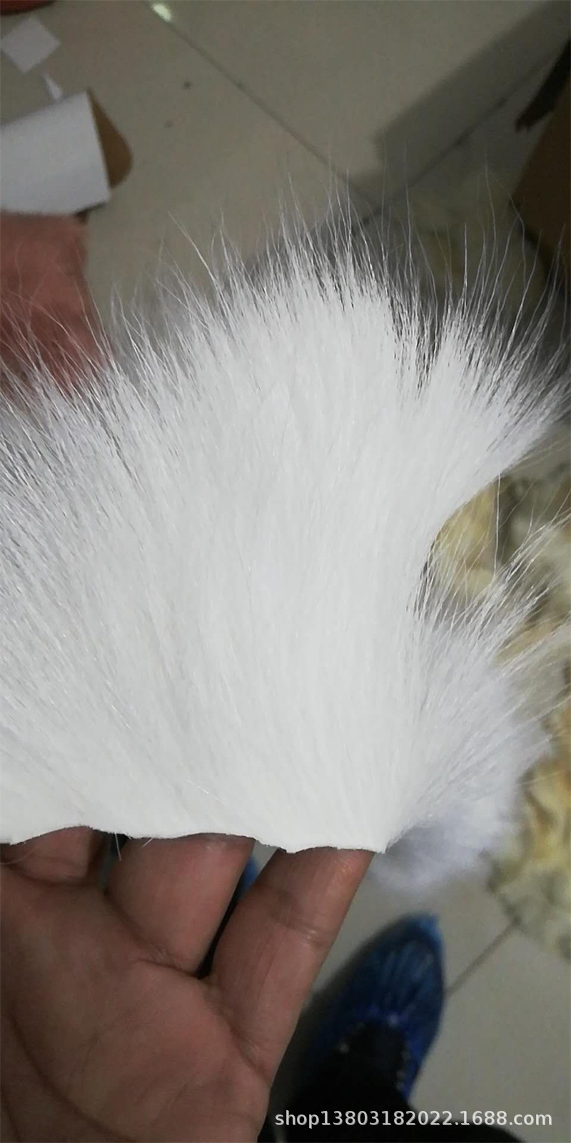 White Goat Long fur Goat Wool 20cm Extra Long Wool Hair Wig Clothing Fur fly tying Materials