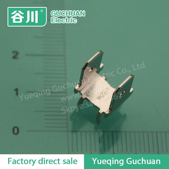 6.3mm Double spade terminal,pcb connector terminal,DJ6138-6.3*0.8