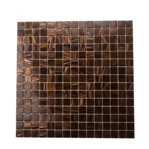 GUCI brown  square swimming pool mirror glass mosaic gold line mosaic tiles