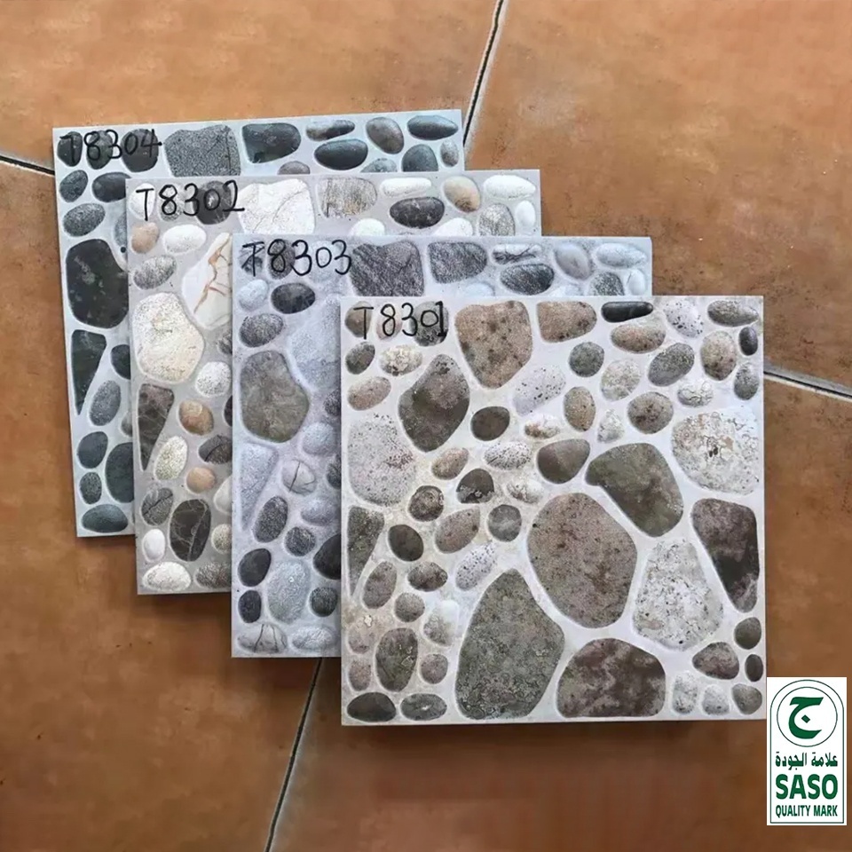 Foshan guci 400x400mm rustic stone ceramic tile outdoor garden balcony floor tile