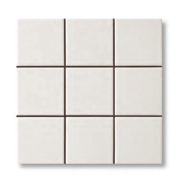 Wholesale Backsplash Kitchen Bath Room Wall Cheap 4x4 Ceramic Mesh-back 97*97mm pink Mosaic Floor Tiles