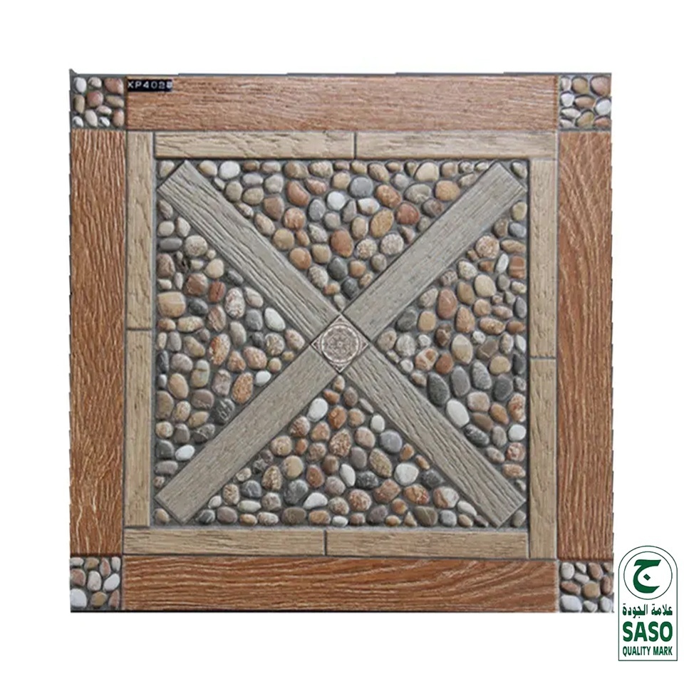 Foshan guci 400x400mm rustic stone ceramic tile outdoor garden balcony floor tile