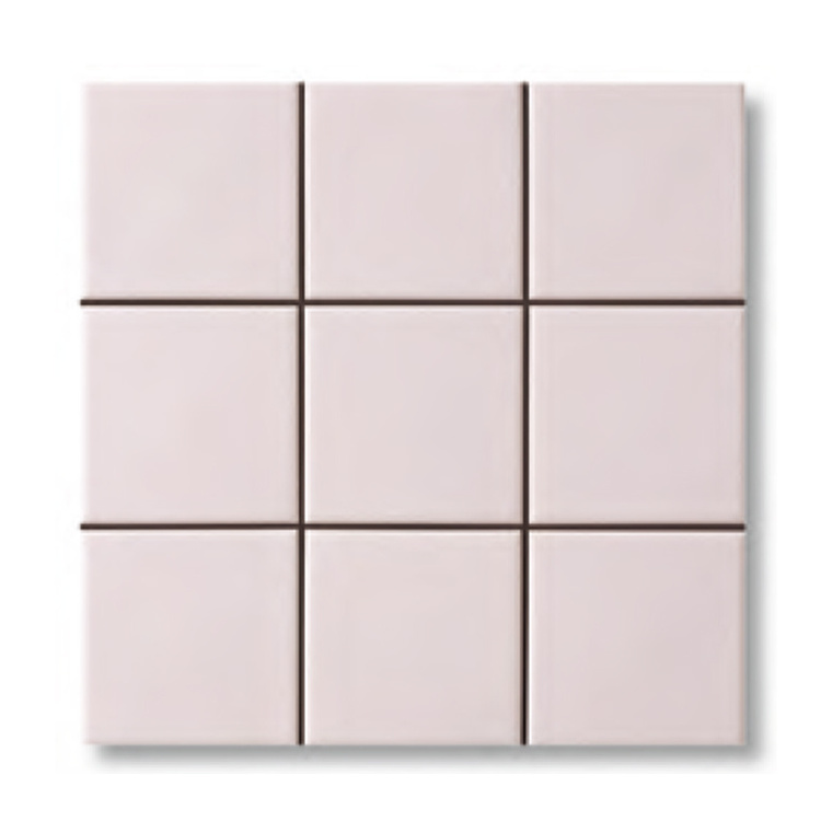 Wholesale Backsplash Kitchen Bath Room Wall Cheap 4x4 Ceramic Mesh-back 97*97mm pink Mosaic Floor Tiles