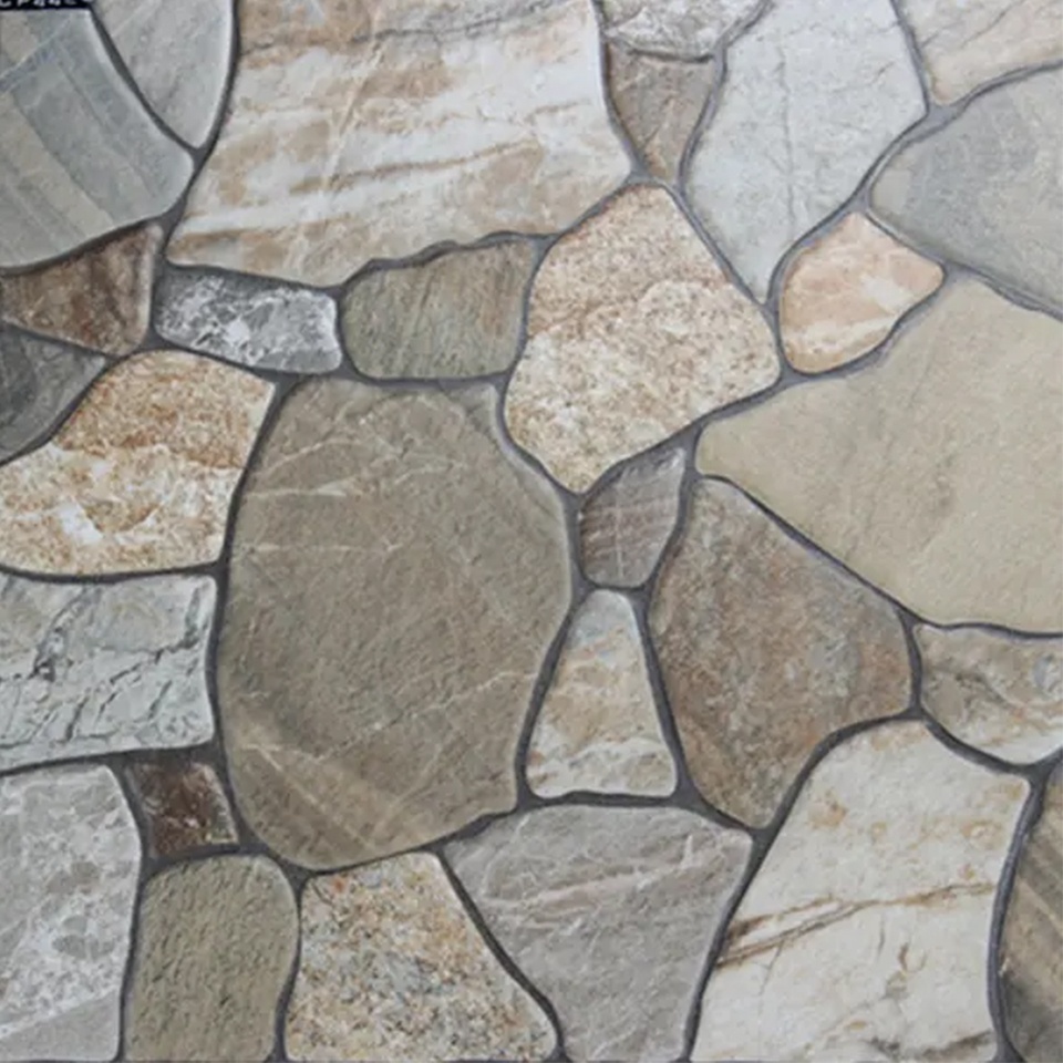 Foshan guci 400x400mm rustic stone ceramic tile outdoor garden balcony floor tile