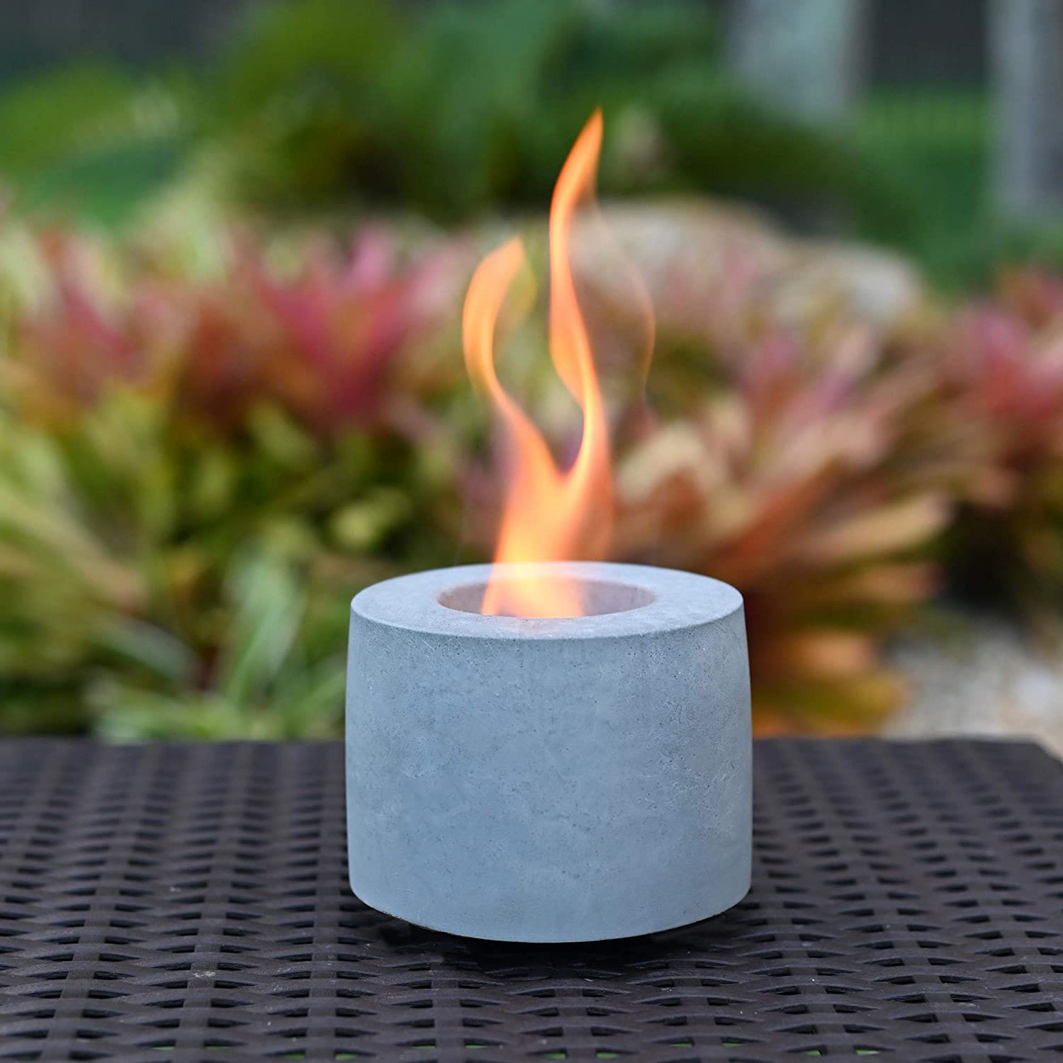 Mini Table top Ethanol Fireplace Indoo Portable Fire Pit Bowl Cement FirePot