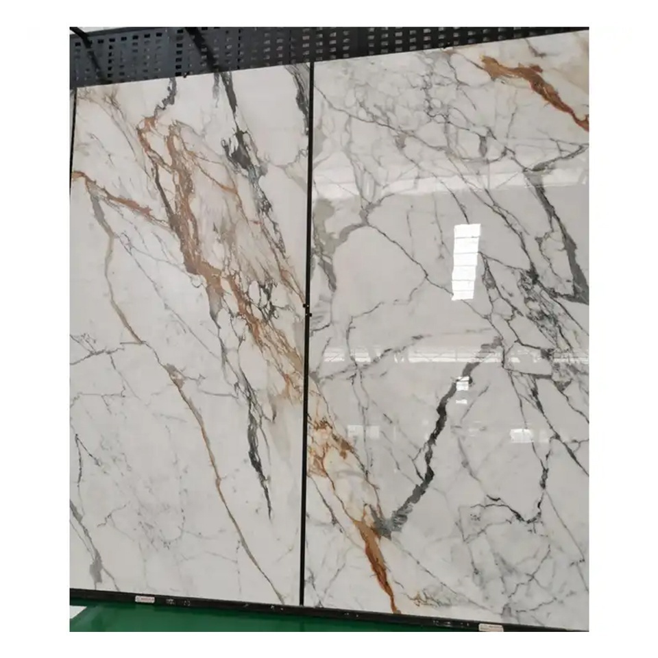 Continuous Marble Pattern Sintered Stone Rock Slab Large Thin Wall Floor Tiles