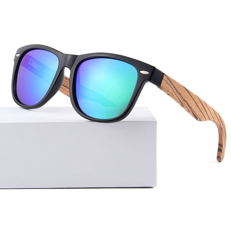 Custom Handmade Wood Sunglasses Classic Women Mens CE Eco Friendly Polarized Anti-UV Bamboo Wooden Temples Shades Sun Glasses