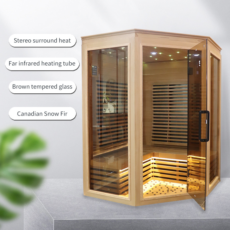 Luxury Traditional 5-6 person himalayan salt dry sauna