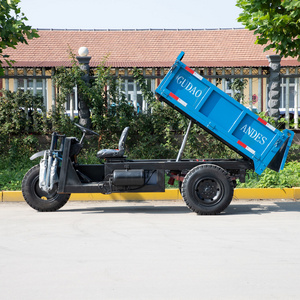 Electric Tricycle 3 Wheels Mini Dumper Trucks 1Ton Carrying Cargo Motorcycle Electric Cargo Tricycle