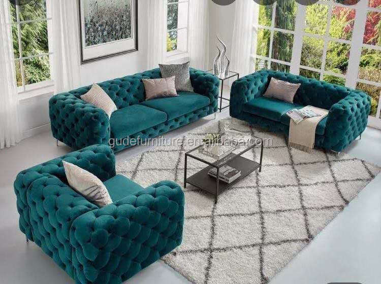 New FURNITURE fabric living-room sofa set modern design Nordic Italian style couch three seat luxury botton sofa wholesale