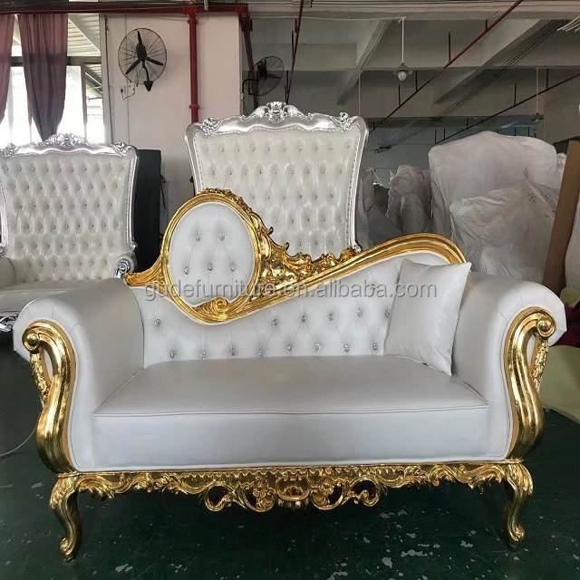 2023 popular Royal Furniture King Throne Chair Bride and Groom Wedding Sofa