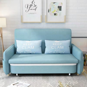 2023 Hot Sell Home Furniture Convertible Design Minimalist Folding Sofa With Two Pillows Foldable Sofa Bed