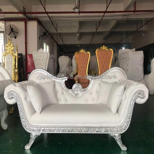 2023 popular Royal Furniture King Throne Chair Bride and Groom Wedding Sofa