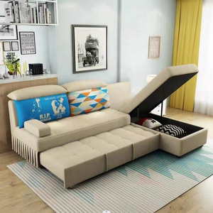 Foshan factory hot selling high quality function sofa bed L shape sofa cama for living room hotel