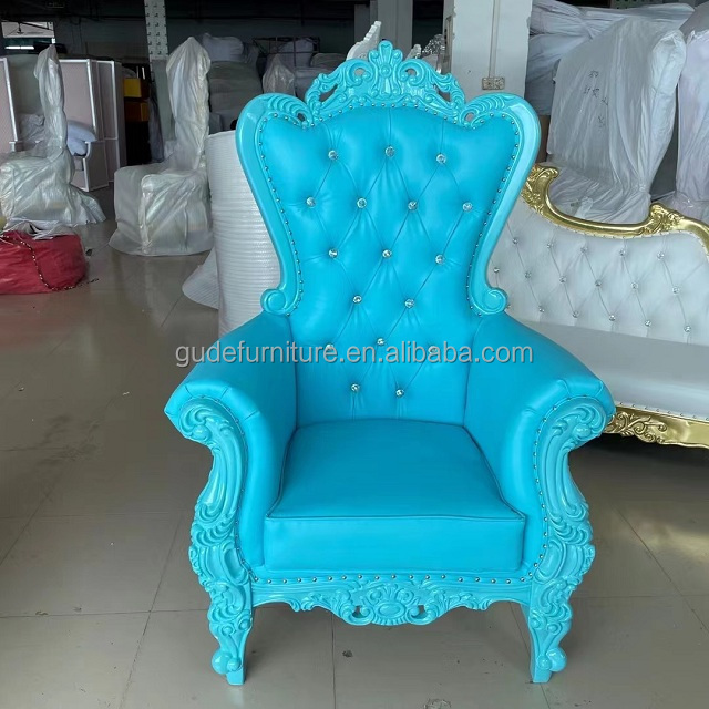 Chesterfield Queen Anne High Back Wing China Manufacturer King Pedicure Wholesale And Cheap Wedding Throne Chair