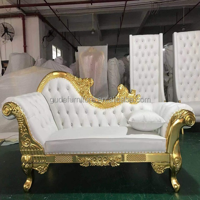 2023 popular Royal Furniture King Throne Chair Bride and Groom Wedding Sofa