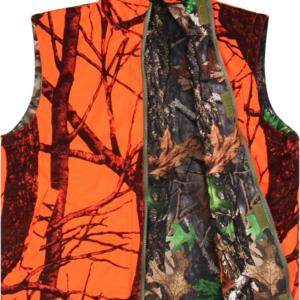 Lightweight Heating Game Safety Vest for Hiking Camo and Orange Reversible Hunting Heated Vest