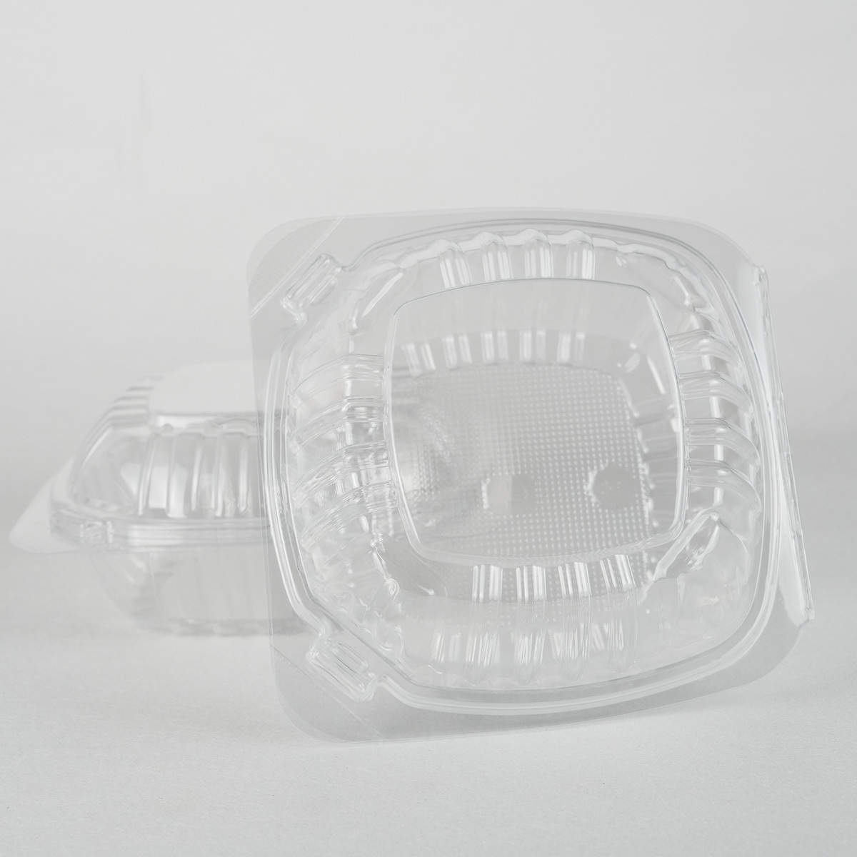 BOPS disposable flip-top transparent plastic box for cake bread waffles biscuits pastry packaging