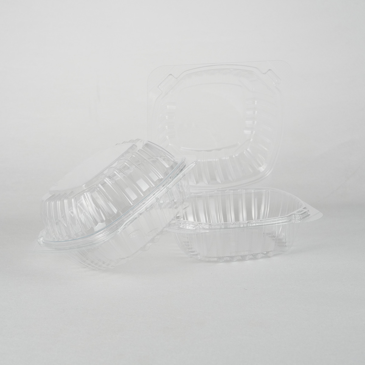 BOPS disposable flip-top transparent plastic box for cake bread waffles biscuits pastry packaging