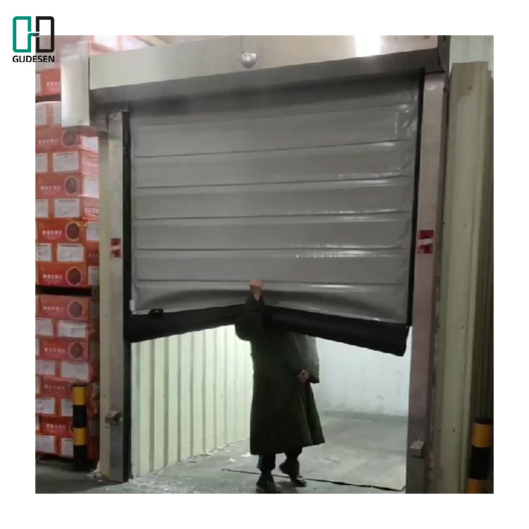 Chinese Seller Insulated Cold Room High Speed Self-Recovery Fast Zipper Freezer Rolling Shutter Door