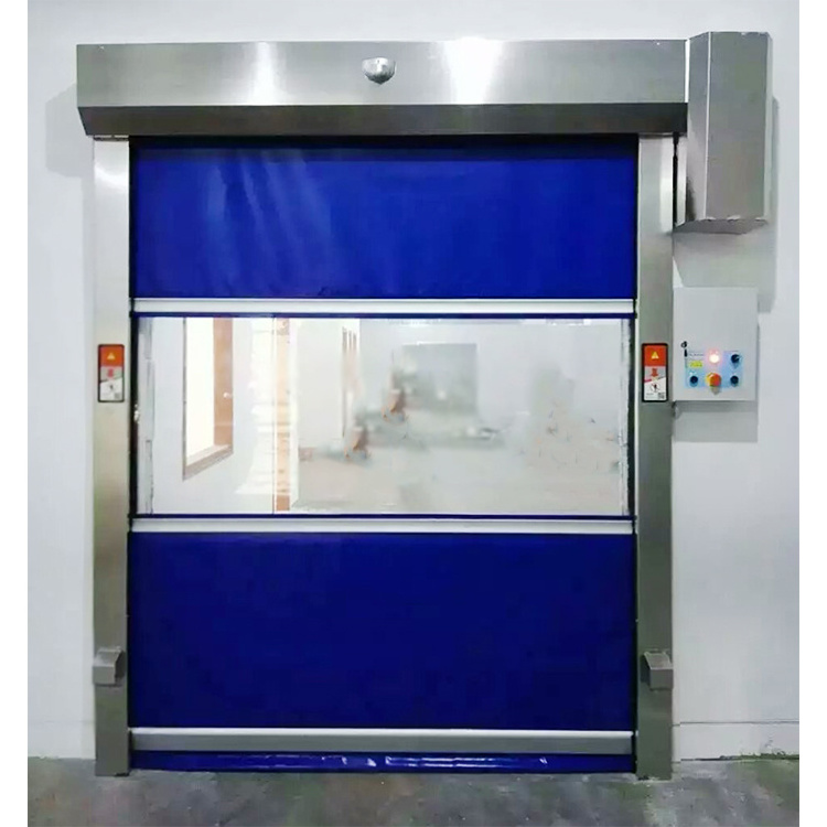 Good Quality Insulated Clean Room PVC Fabric Roll Up Fast High Speed Roller Shutter Door