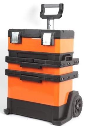 Heavy duty hard plastic Case storage tool box cart drawer stackable trolley box with wheels