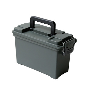 Carrying hard plastic bullet case box green black ammo can