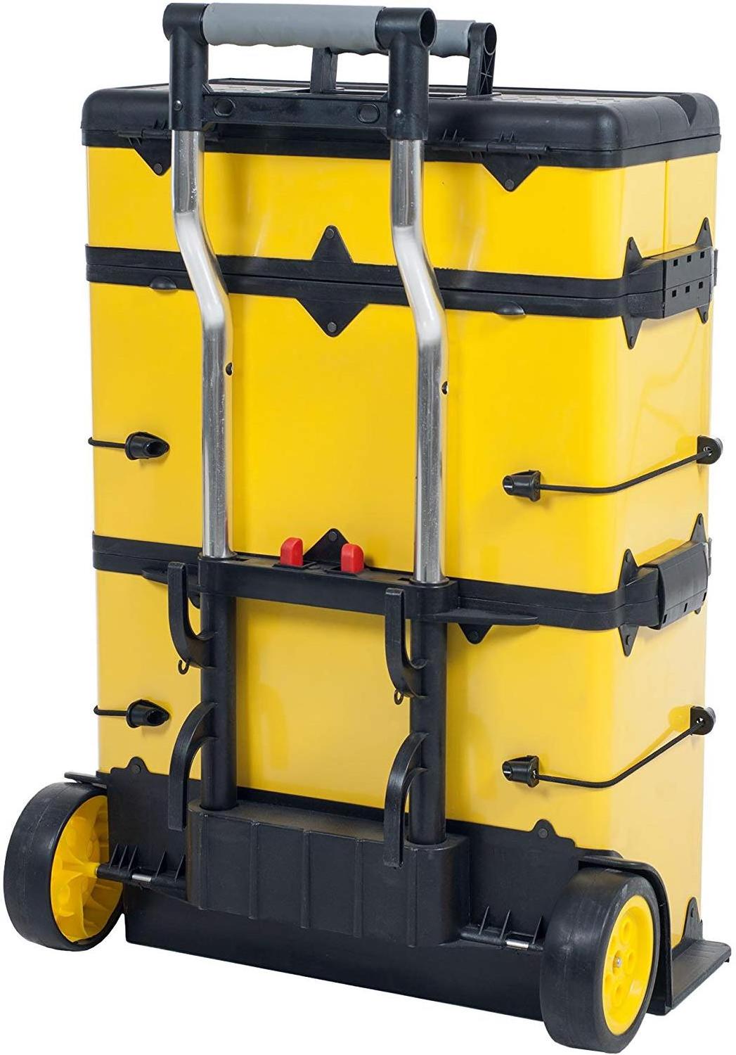 Heavy duty portable mechanic  empty rolling storage tool box  trolley with wheels