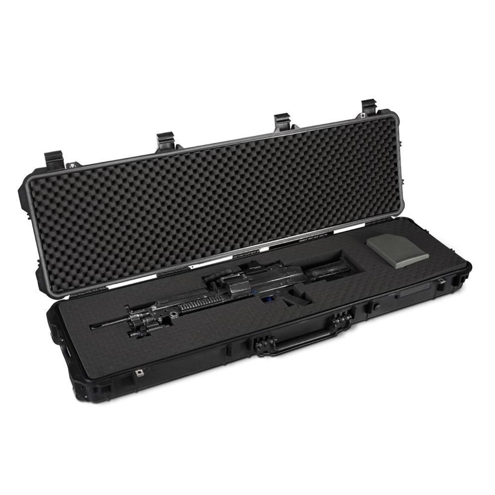 Hard plastic handle waterproof gun case