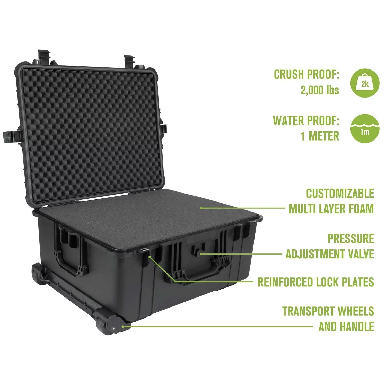 Plastic trolley suitcase wheeled storage hard UAV boxes