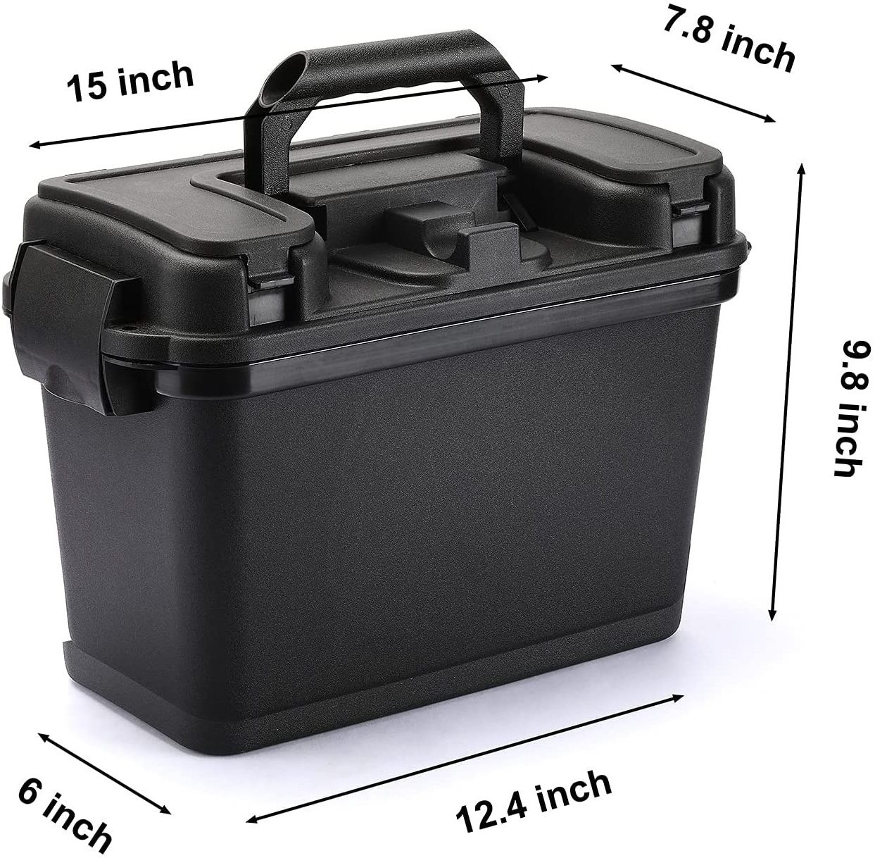 380*190*240mm hard custom logo color ammo can  pp plastic bullet case box with removable tray