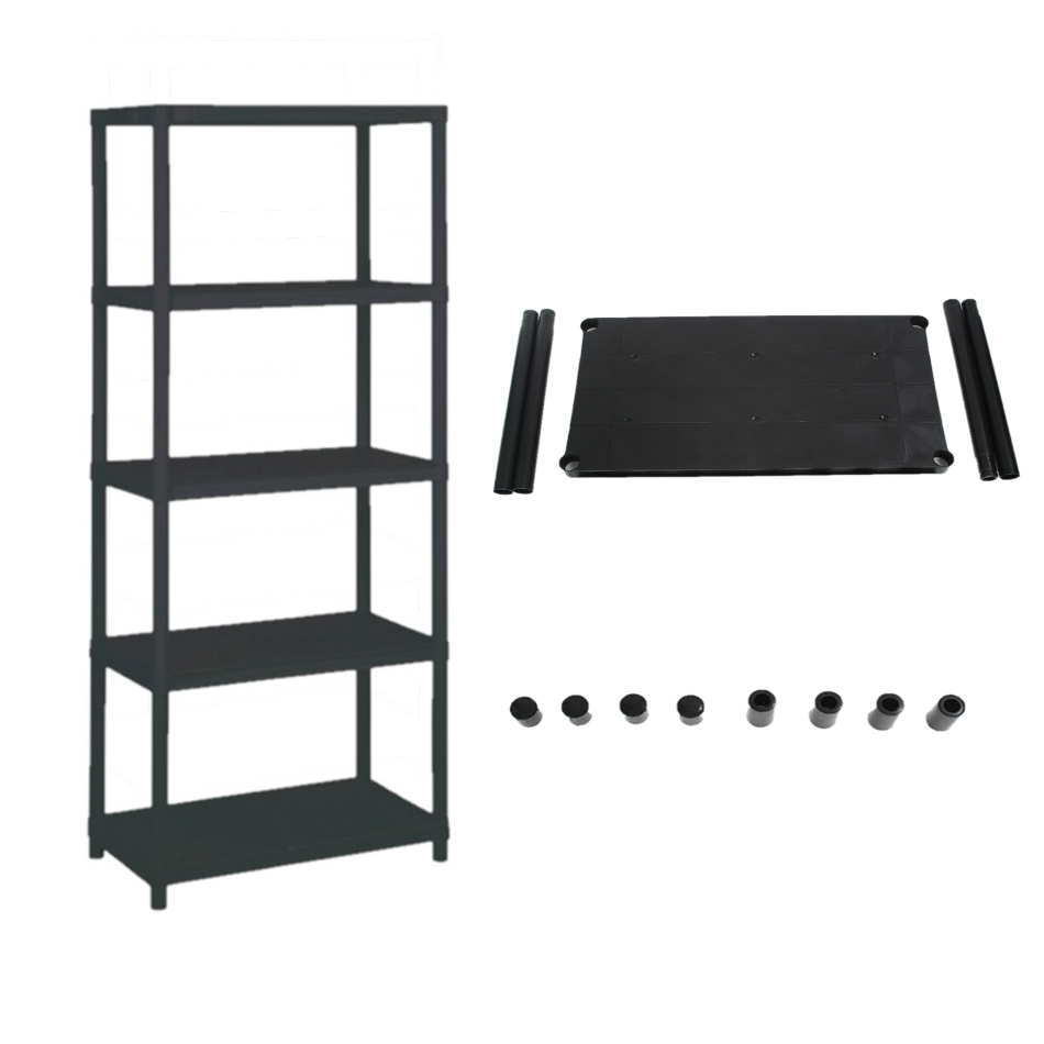 Reinforced Storage 5 Layer heavyduty shelf supermarket plastic thickening rack for kitchen Warehouse stackable Luggage rack