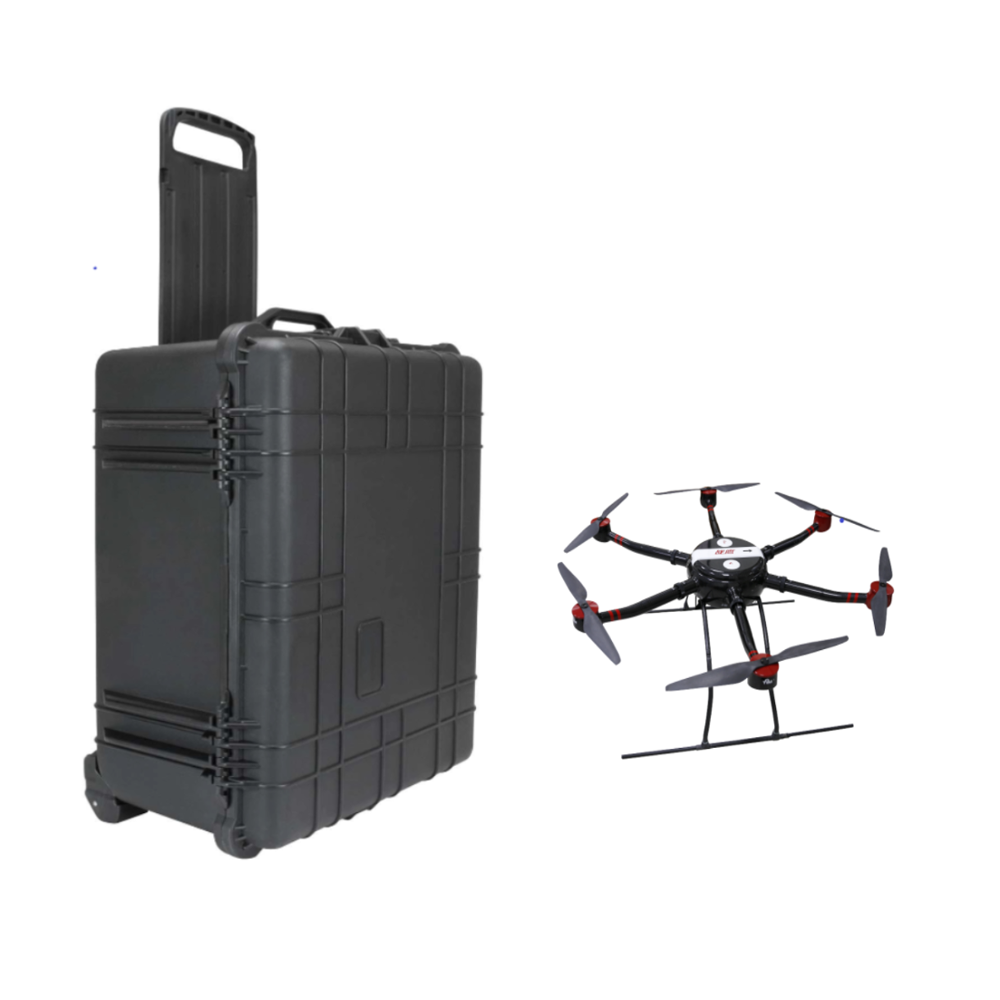 Plastic trolley suitcase wheeled storage hard UAV boxes