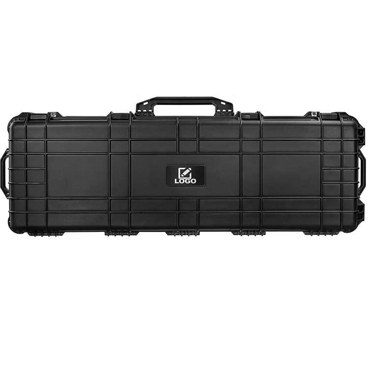 Factory Custom  Waterproof hard plastic gun case suitcase with pick pluck foam