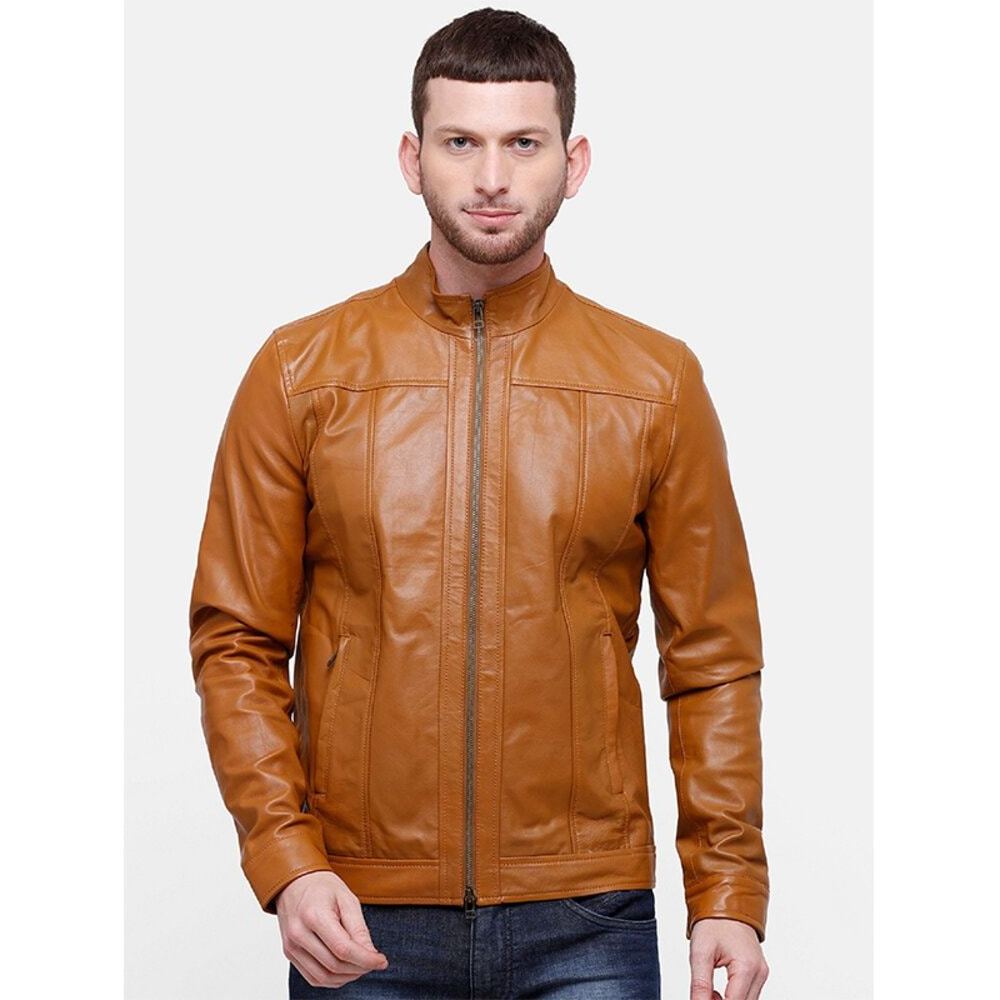 Pu Leather Coat Jackets For Men Autumn American Casual Style Collar Biker Jackets Customized Logo Colour Block Biker Jack