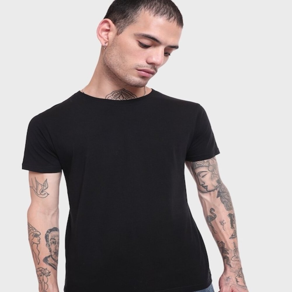 Pakistan Manufacturer Custom Clothing Men's Split Two Tone Colour Half Black Half White T Shirt