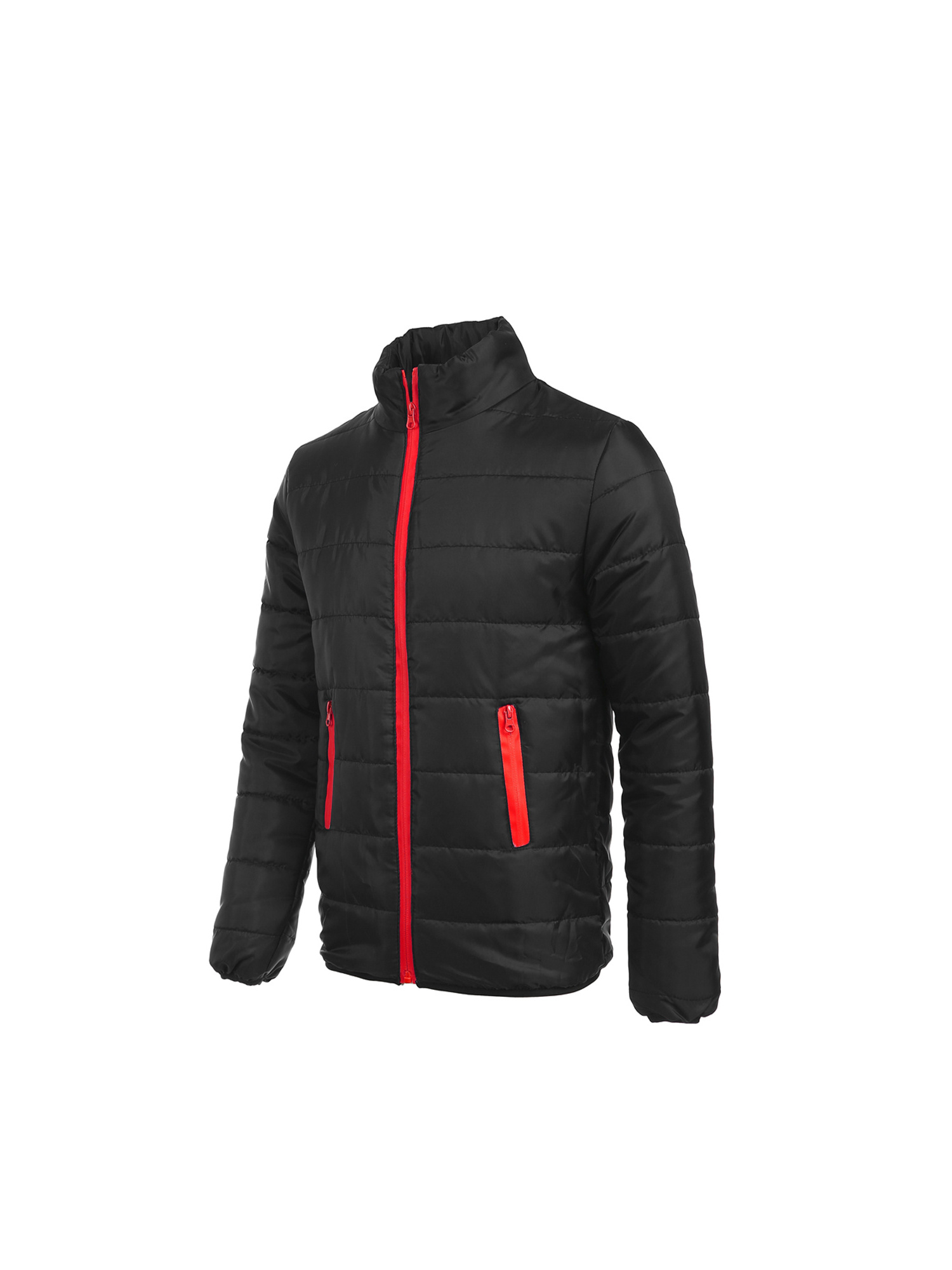 OEM Custom Men's Black and Red Jackets Full Sleeveless Winter Style Coat Men Waterproof Zip Puffer Jacket