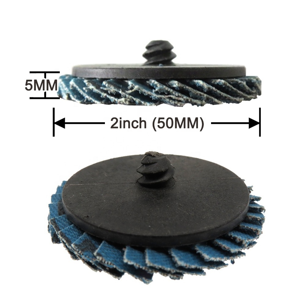 High Quality 2 Inch Blue 40 Grit Flap Disc Design Flexible Sandpaper Wheel Abrasive Flap Wheel And Flap Disc For Polish