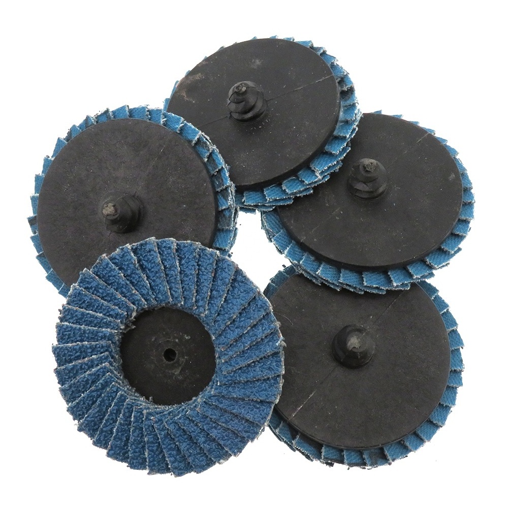 High Quality 2 Inch Blue 40 Grit Flap Disc Design Flexible Sandpaper Wheel Abrasive Flap Wheel And Flap Disc For Polish