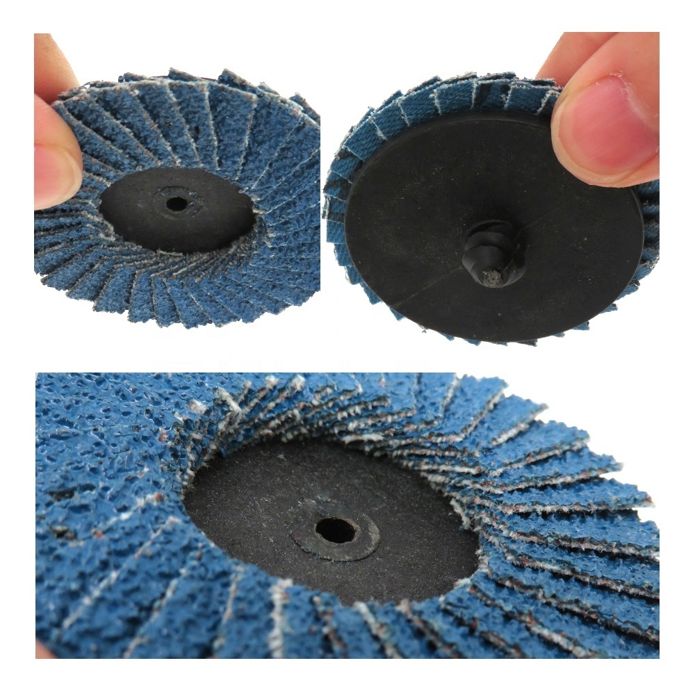 High Quality 2 Inch Blue 40 Grit Flap Disc Design Flexible Sandpaper Wheel Abrasive Flap Wheel And Flap Disc For Polish