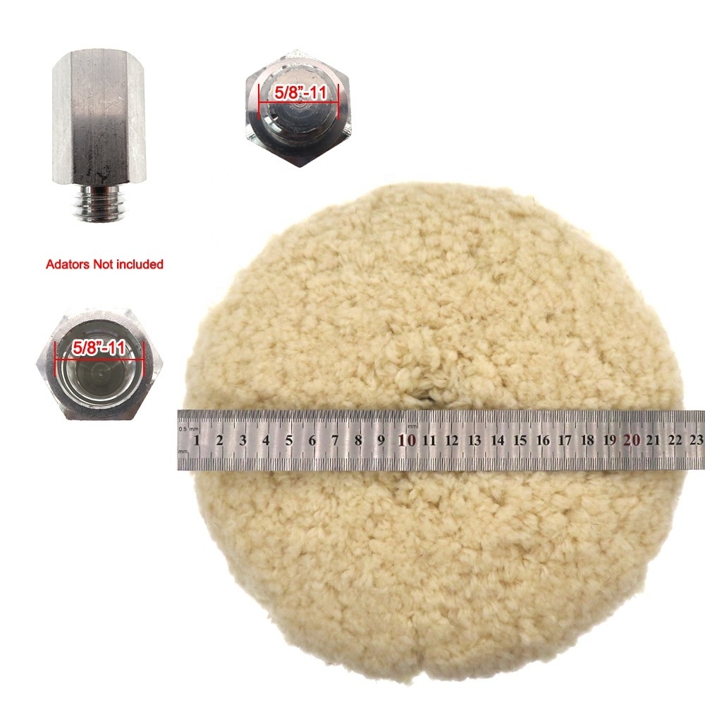 8 Inch Wool Polishing Pad Grinding Disc Double Sided Wool Buffing Pad Wool Felt Polishing Wheels