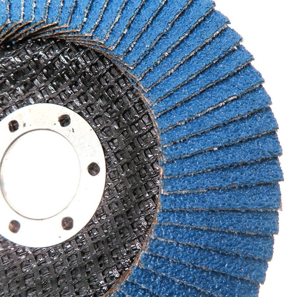 Fast Shipping 115mm 80 Grit Blue Flap Disc 4.5 inch Abrasive Zirconia Grinding Wheel for Metal and Stainless Steel