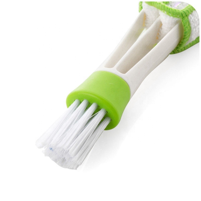 Portable Double Ended Brush Car Air Conditioner Vent Slit Cleaner Brush Instrumentation Dusting Blinds Keyboard Cleaning Brush