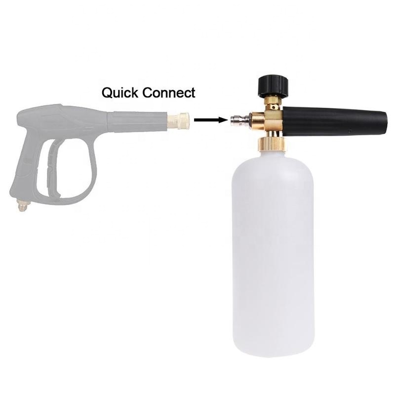 Wholesale 1L Foam Sprayer Foam Lance Cannon  Connect Adapter Pressure Washer Gun Exterior Cleaning Pressure Washer Gun