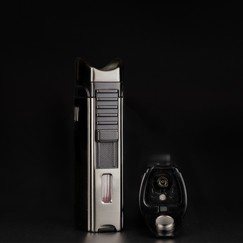 Business Gifts Cigarette windproof torch butane metal lighter triple flame zinc alloy lighter