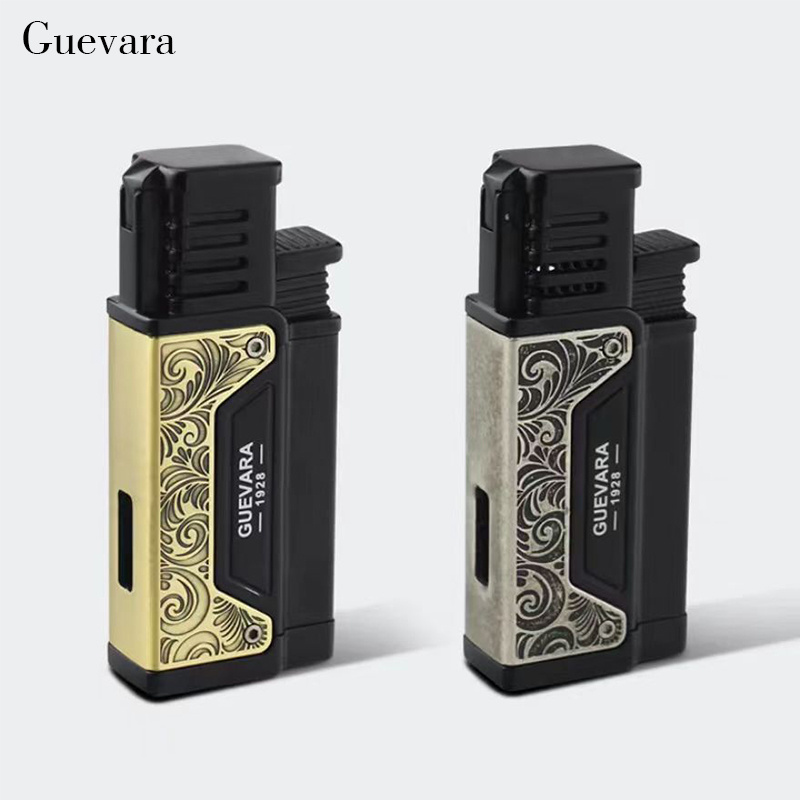 High Quality Gas Refillable Torch Lighter Single Flame Windproof Butane Fuel Cigar Lighter